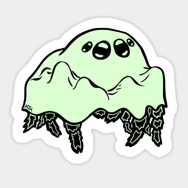 Little Ghost Spider (Too Cute to be Scary) Sticker by RJKpoyp